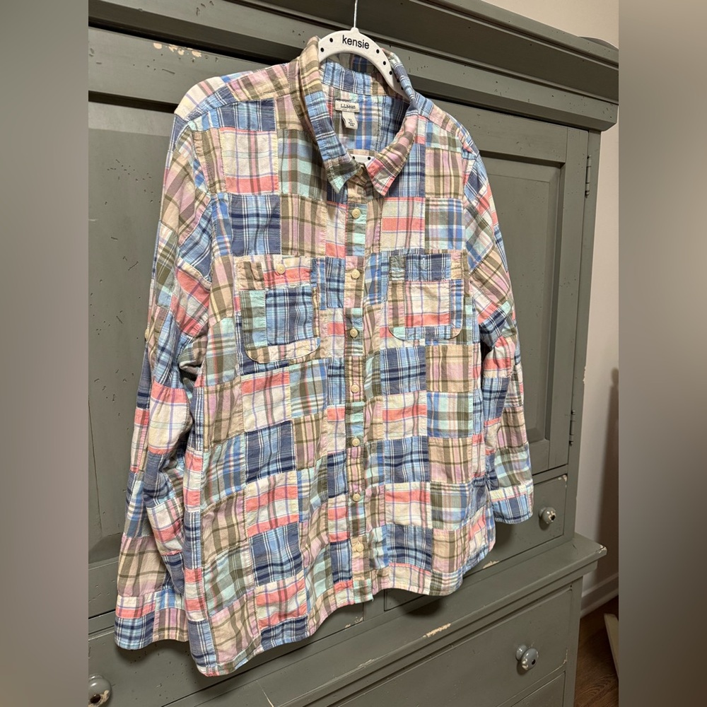 L.L. Bean VINTAGE Madras Plaid Shirt